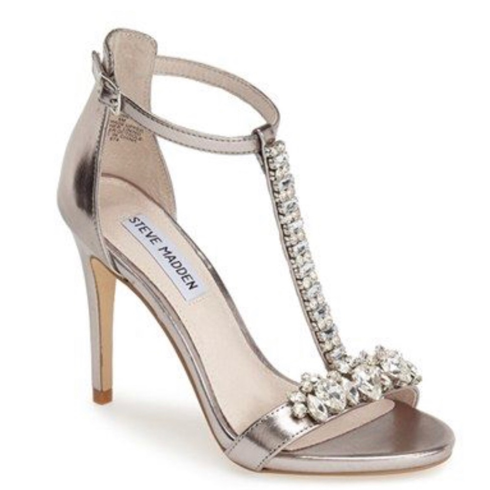 Steve Madden Shawna Crystal Heel Sandals NEW